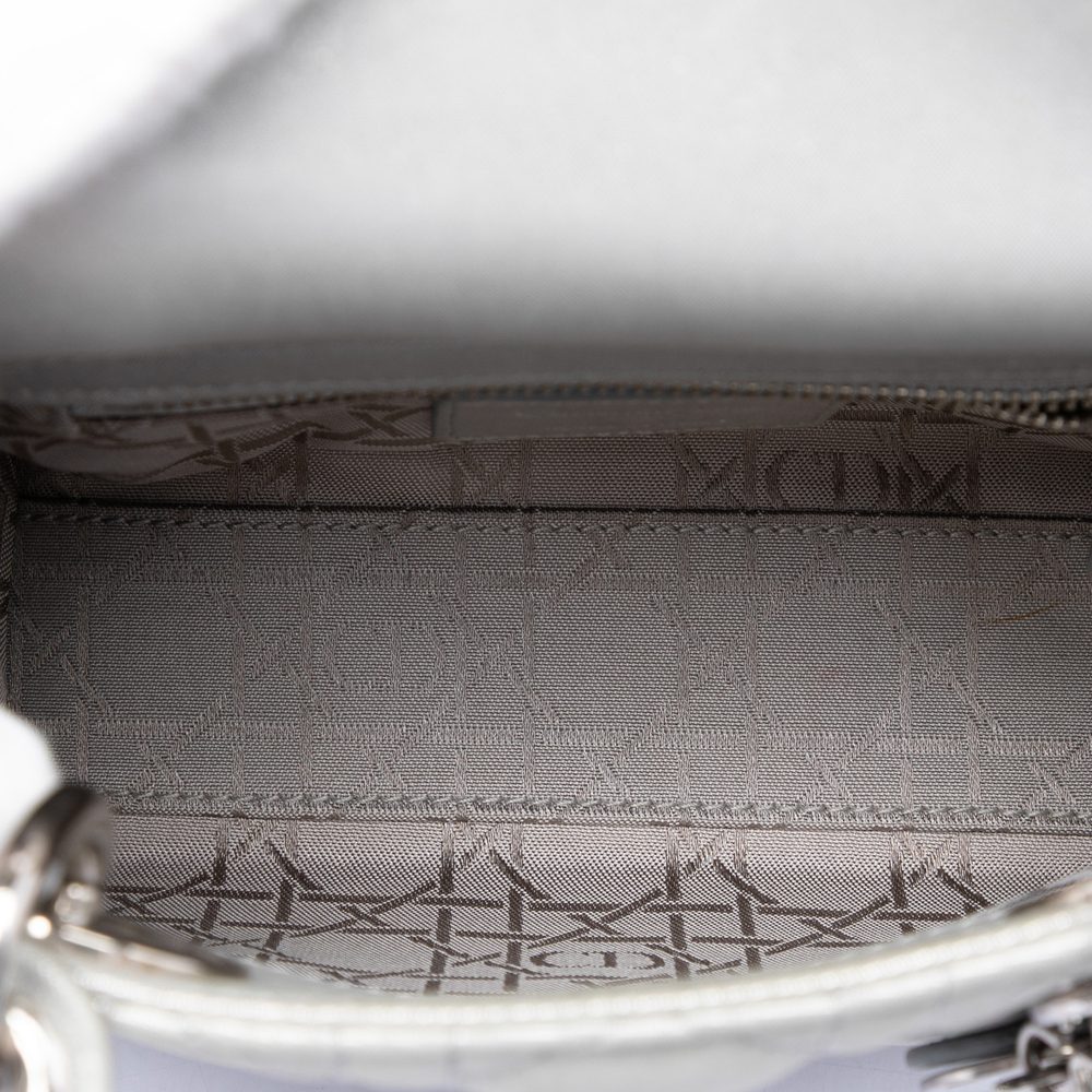 Pre-Loved Dior Mini Iridescent Lambskin Cannage Lady Dior - Picture 4 of 7